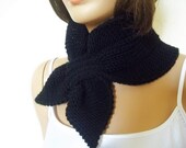 Knitting neckwarmer, cowl, scarflette, headband, in blue,  Winter 2013, gift for her, gift for mom