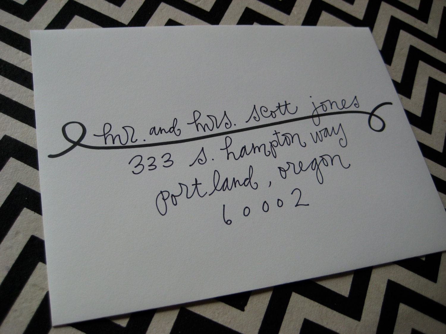 Wedding Invitation Calligraphy - Whimsical Whirl