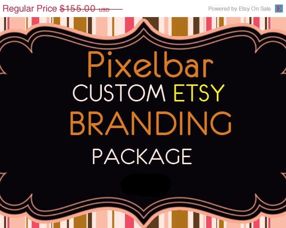 Happy Weekend Custom Logo and Etsy Shop Set  Branding and Identity Package