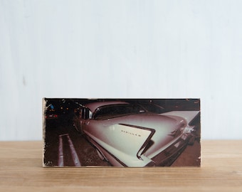 Vintage Cadillac Image Transfer Mini - 'White Caddie' by Patrick Lajoie, classic car