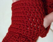 Handless  Gloves: Color selection- Dark Red, Sparkly Purple