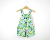 Vintage OshKosh Green Shortalls Dungarees 18 months