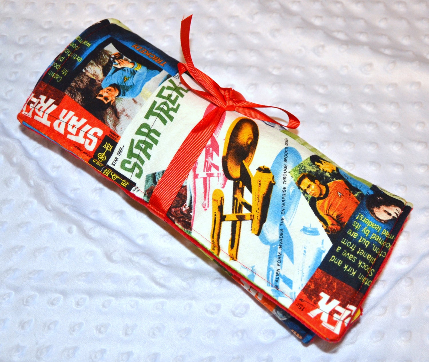 CUSTOM Changing Pad -- Star Trek Cotton or Flannel with Minky -- Geek-a-bye Baby - Sci-Fi Geek - Handmade, Washable, Portable