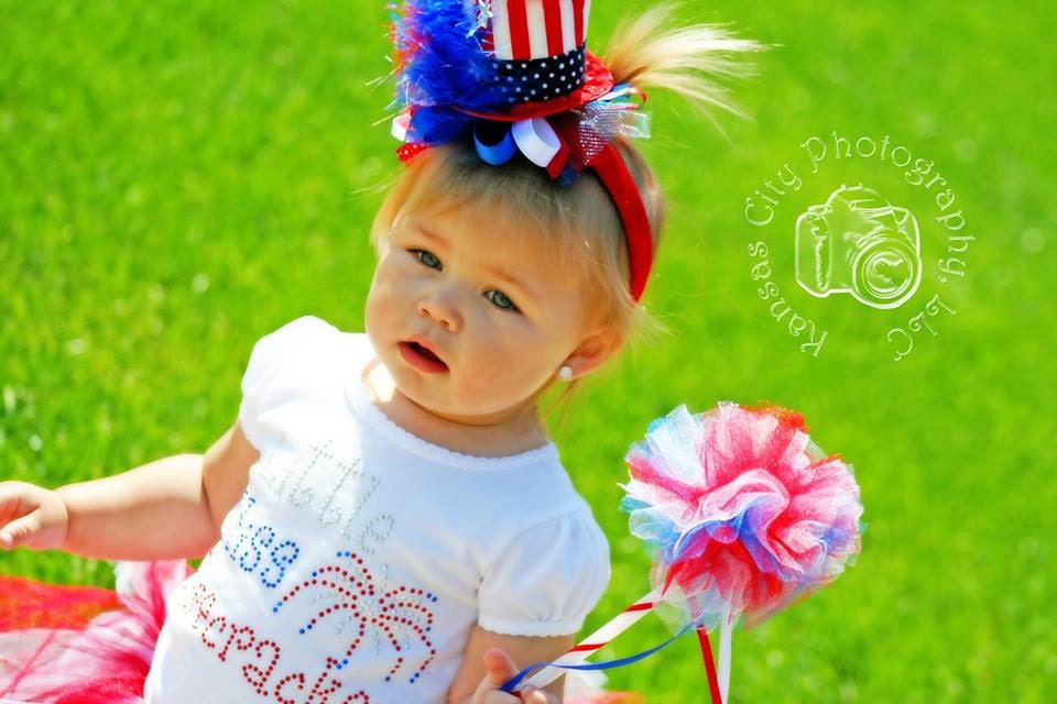 SALE- Little Miss Firecracker Red White and Blue Rhinestone Tee Shirt or Onesie- Fourth of July, July 4th, Patriotic