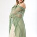 knit scarf,green bamboo silk scarf, emerald, mint