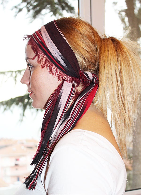 Stripes Patterned Headwrap headband,  Turkish Traditional, cotton Wide Head Wrap,  Aztec Inspired Headband, Ethnic ,  Hippie,  Bohemian