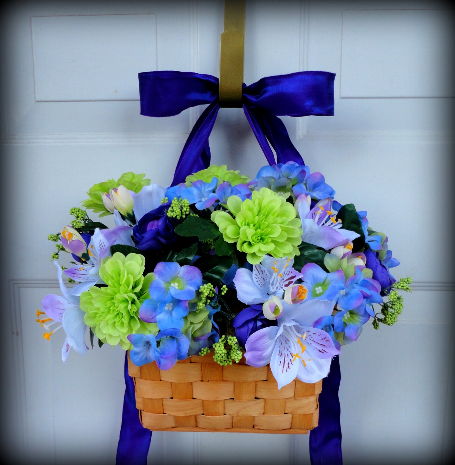 Hanging Door Basket - Easter Wreath - Spring Wreath - Spring Basket - Easter Basket - Spring Door Decor - Easter Decor