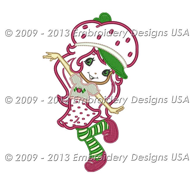 Strawberry Shortcake Digitized Design for Embroidery Machines