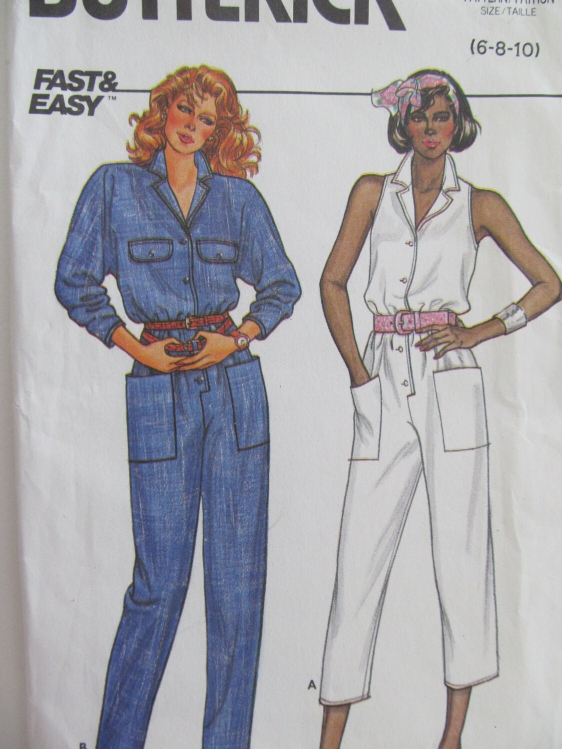 Sewing Patterns Jumpsuit Butterick 3304 Vintage by Lacywork