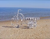 White VIntage Shabby Chic Bike / Tricycle / Bicycle for decor or potted plant (Custom Color)