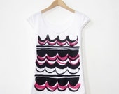 Hand Screen Printed Frill Tee