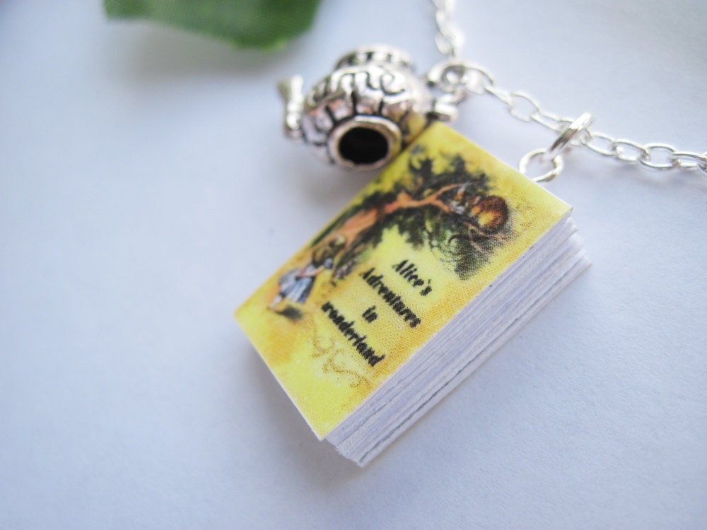 Alice in Wonderland Book Necklace