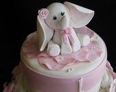 Edible Baby Elephant Cake Topper