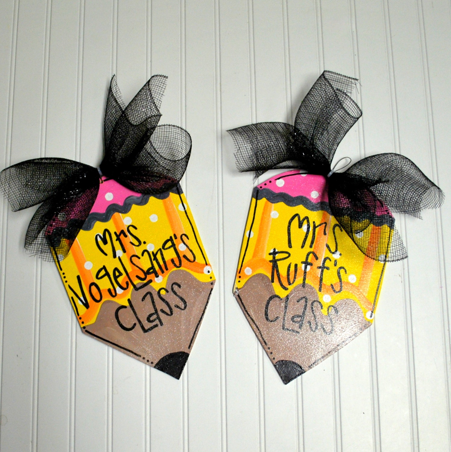 Teacher Appreciation, Custom Teacher gift, Classroom Door Hanger, Pencil Door Hanger, Classroom Sign