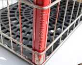 Milk crate. Vintage milk crate. Large, vintage milk crate. Metal milk crate. Industrial storage. Vintage storage.