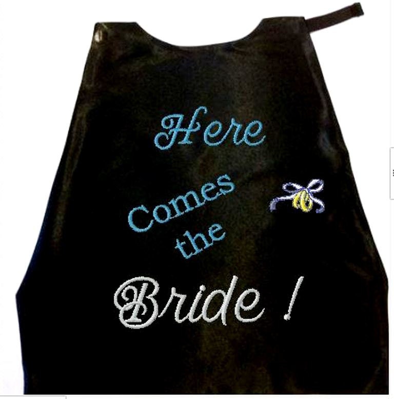 Boy's Ring Bearer Cape,  Here Comes the Bride Embroidered Ring Bearer Cape  Wedding Photo Op