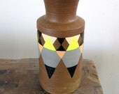 Hand Painted  Up-Cycled Vase