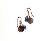 peace earrings // monaco blue glass bead jewelry