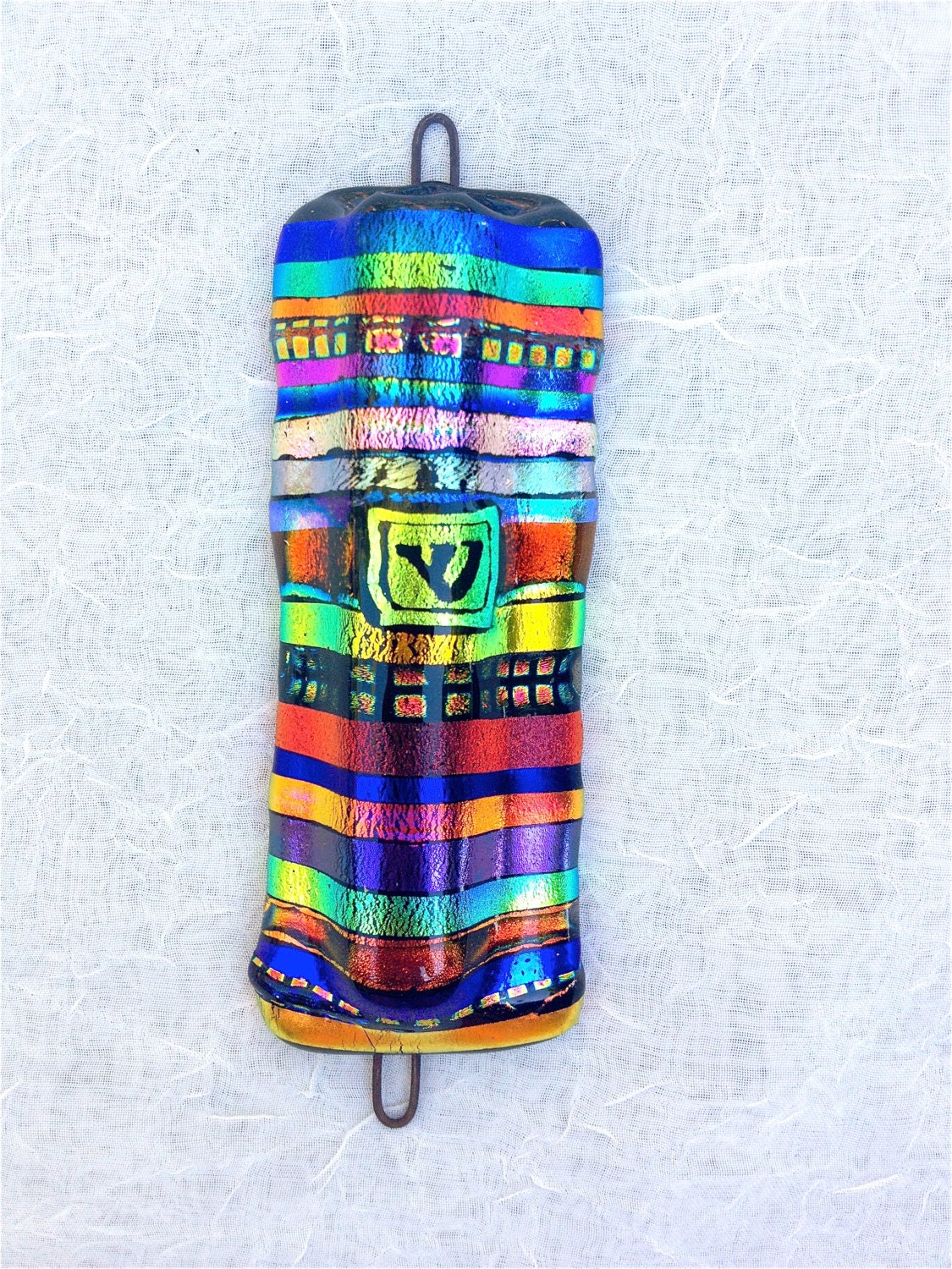 Handmade Dichroic Glass Mezuzah