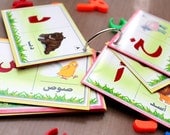 Arabic letters Flash cards mini book,Mini album for teaching Arabic for kids