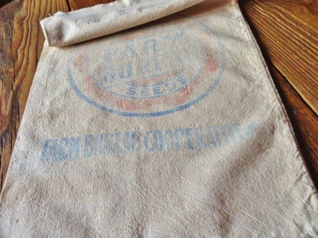 Vintage Cotton Sack Logo Farm Bureau, Feed Grain Sack