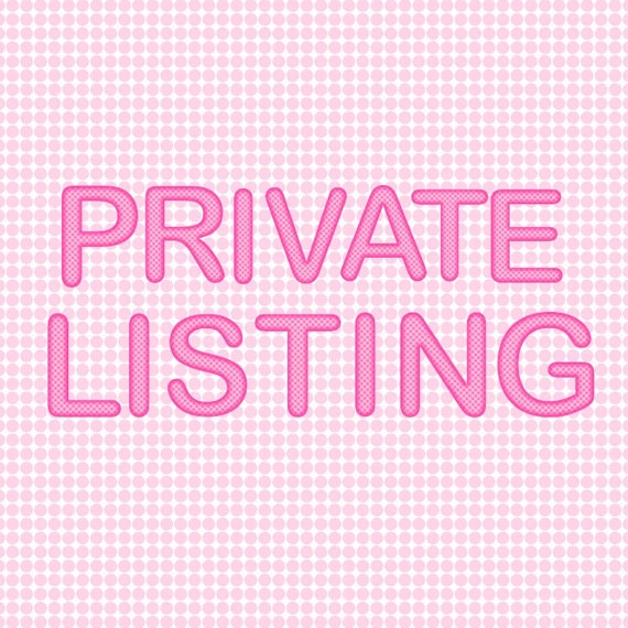 Custom Listing for Jenn