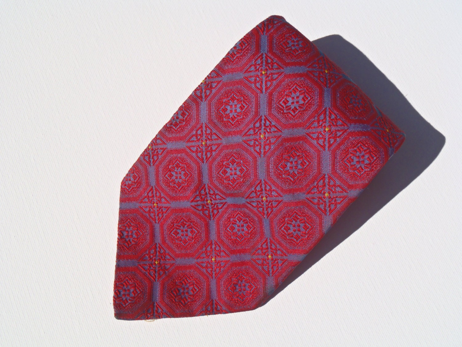 1960s/70s Red Hexagonal Tie by Superba