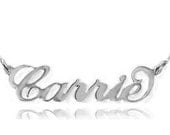10K White Gold Personalized Name Necklace (Order Any Name)