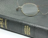 Antique Black Leather Oxford Holy Bible - Scofield Reference Edition