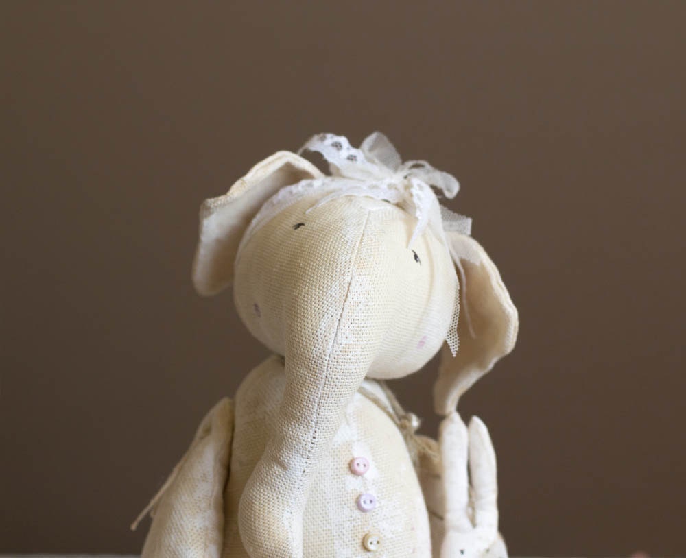 Soft Toy Elephant  - Stuffed Soft Animals - Stuffed Toy Elephant  - Woodland Nursery