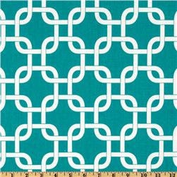 Table Runner in Turquoise & White Gotcha