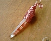 Tangerine Quartz Crystal Wirewrap