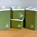 vintage 70s olive green canister set
