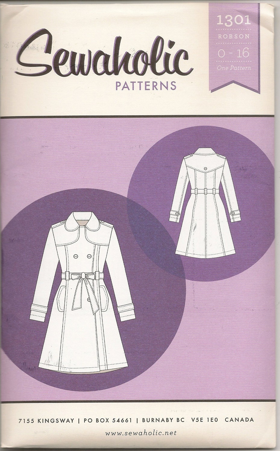 Robson Coat Pattern from Sewaholic