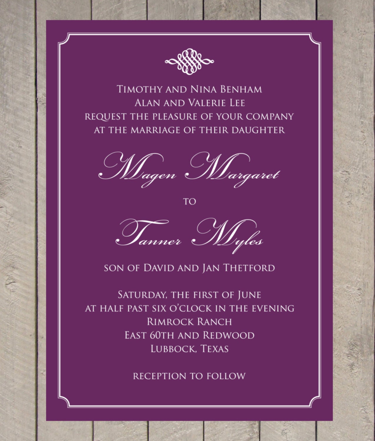 Wedding Invitation - Engagement Party, Rehearsal Dinner - DIY Printing (PDF)