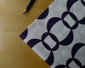 Stof Fabrics PURE - Graphic Ovals Navy White - 1/2 YARD