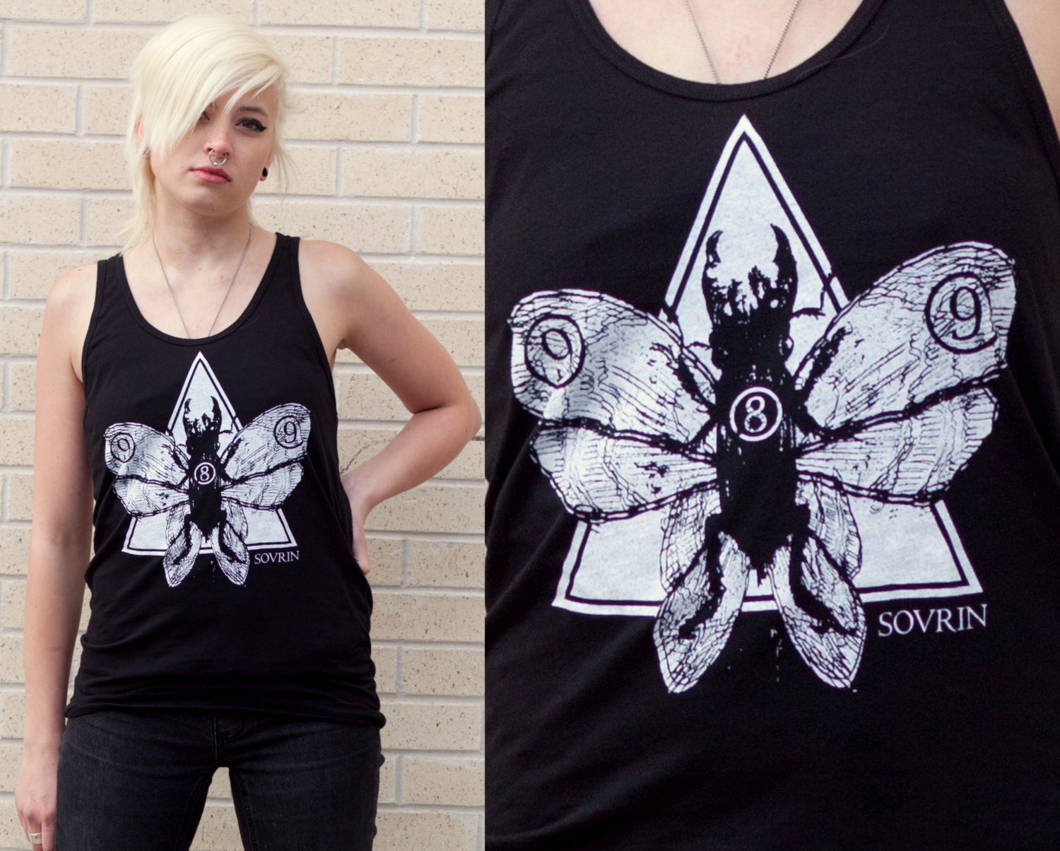 SIZE LARGE unisex stag beetle tank size small no re-prints