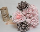 wedding bouquet, paper wedding bouquet, bridal bouquet, paper bouquet, bridesmaids bouquets, paper flowers, paper roses