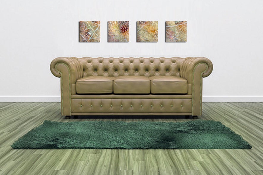 Set of 4, Canvas art prints, Natural colors, 12"/12