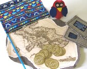 Pirate Cosume Set, Pirate Dess Up, Pirate Play Kit, Pirate Treasure Map