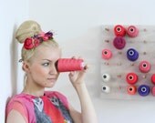 Summer pink- Flower crown hair accessory - ZIBtextile