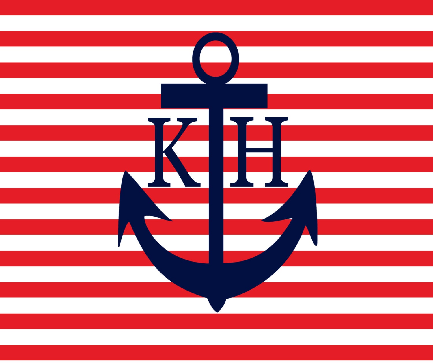 Monogrammed Mousepad - Monogrammed Mouse Pad - Personalized - Custom Mousepad - Mouse Pad - ANCHORS AWEIGH