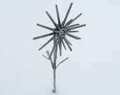 Flower Metal Sculpture Yard Art Garden Art Found Objects Metal Flower Stake FOREVER FLOWER