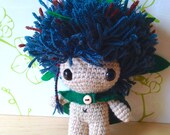 Sprout the Forest Sprite - amigurumi crocheted doll