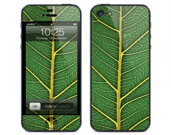 Apple iPhone 5 Skin Cover Sticker - Green Leaf (kh5-010)