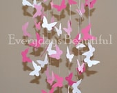 Pink Butterfly Mobile, Girls Room Decor,Party Decor