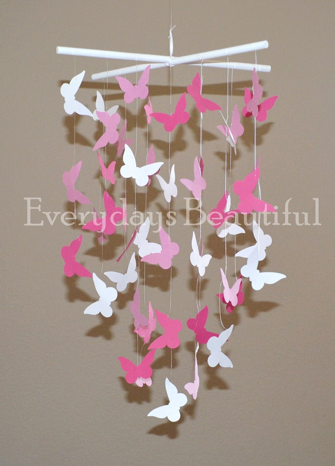 Pink Butterfly Mobile, Girls Room Decor,Party Decor
