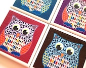 Doctor Who Coasters, Ceramic Drink Tiles, Owl Home Decor, Dr Who Gift, Doctor Who TV Series