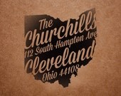 Invitation Return Address Stamp - Customizable to Any State