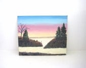 Vintage Oil Painting - Flea Market Chic - Pretty Sunset